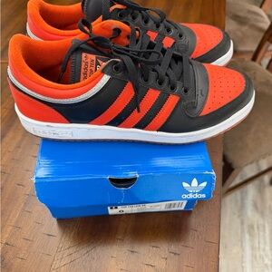 Adidas Mens Black and Orange Sneakers Top Ten
